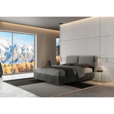 Ityhome Letto matrimoniale Mados in tessuto Aragona 8 da 160 cm