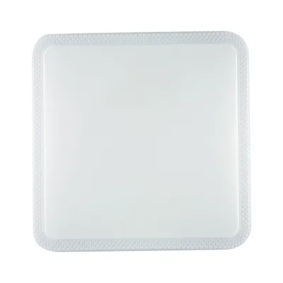 Plafoniera quadrata in acrilico bianco, 1 LED 24W, CCT, 38.5x38.5cm