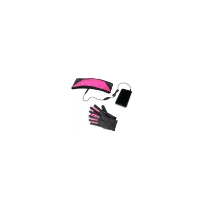 CELLY SPORT STEREO BAND GLOVES PINK SPORTKIT17PK