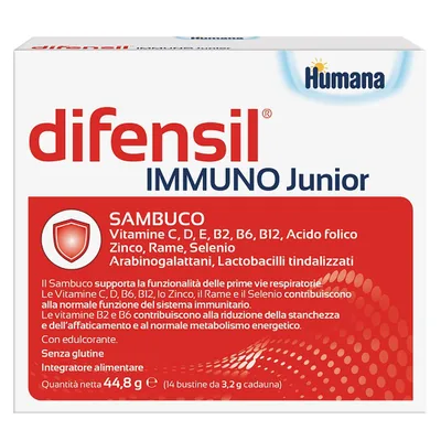 Difensil immuno junior 14 bustine da 3,2 g con edulcorante senza glutine