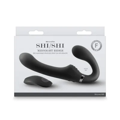 Strap on SHI/SHI Midnight Strap-On Vibrante Wireless Ricaricabile 21, 3 cm circa