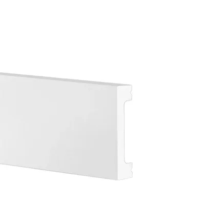 Battiscopa Cornice per parete passacavi in duropolimero bianco 2000x75x13mm