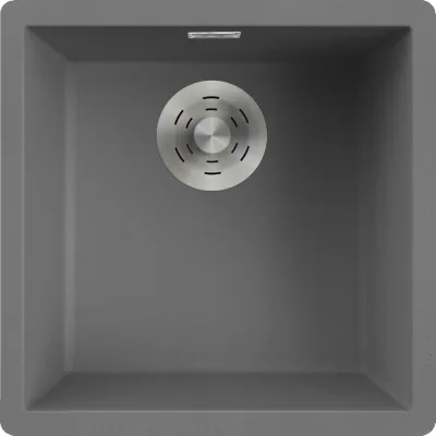 Elleci Lavello una vasca ZEN 102 LKZ10299 finitura composito K99 grigio scuro da 45.6x45.6 cm