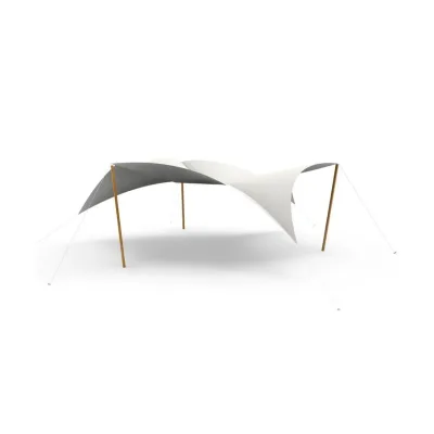 Unopiù Copertura parasole esagonale MANTA in tessuto plastico bianco da 1264x1315 cm - IN PROMOZIONE FINO AL 6/07