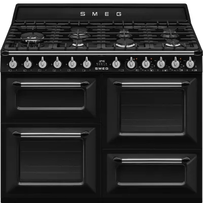 Smeg S Cucina TR4110BL1 con tre forni e piano cottura gas finitura nero da 110x60 cm - PROMOZIONE ATTIVA FINO AL 19/10