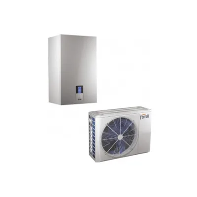 Pompa Di Calore IBRIDA Aria/Acqua FERROLI serie OMNIA S HYBRID C 10 KW per installazione splittata con produzione sanitaria istantanea COMANDO INCLUSO A BORDO MACCHINA
