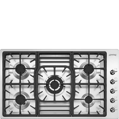 Smeg S Piano cottura a gas PGF95-4 in acciaio inox da 90 cm - IN PROMOZIONE FINO AL 6/07