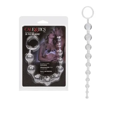 Palline anali CalExotics Platinum X-10 Beads 26 cm PVC anello recupero unisex