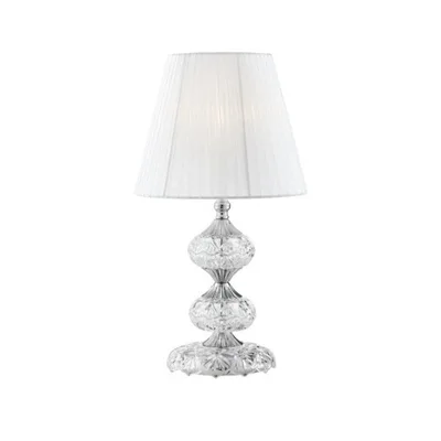 Lumetto luxury cromo in vetro e cristalli, 1 luce E14, 25x46cm