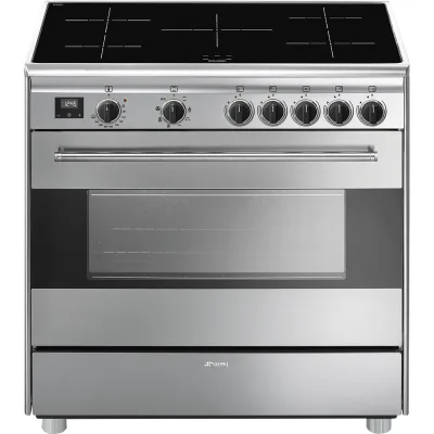 Smeg Cucina BG91IX2 con forno termoventilato e piano cottura induzione finitura acciaio inox da 90x60 cm - IN PROMOZIONE FINO AL 30/06