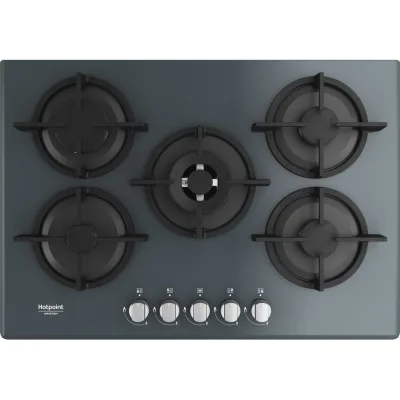 PRONTA CONSEGNA - Hotpoint Piano cottura a gas Diamond HAGD 72S/MR finitura vetro specchio da 73 cm