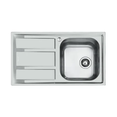 Foster Lavello una vasca con gocciolatoio a sinistra 1971 961 finitura acciaio inox da 86x50 cm - IN PROMOZIONE FINO AL 30/06