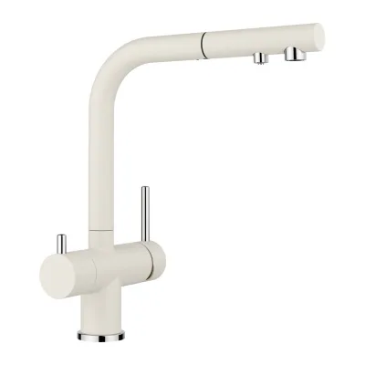 Blanco Miscelatore a 3 vie doppio comando con doccetta estraibile FONTAS-S II 1526947 finitura soft white