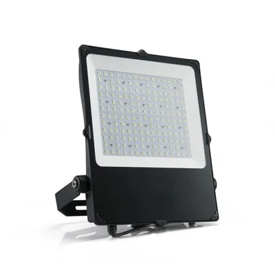 Proiettore LED da esterno nero in alluminio e vetro, LED 300W, luce fredda, 39.2x49.7cm