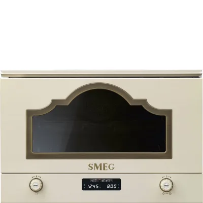 Smeg Forno microonde con grill da incasso MP722PO finitura panna e ottone da 60 cm - IN PROMOZIONE FINO AL 30/06