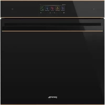 Smeg S Forno pirolitico combinato vapore Galileo Pyro steam SOP6606WS2PNR finitura vetro nero e rame da 60 cm - IN PROMOZIONE FINO AL 6/07