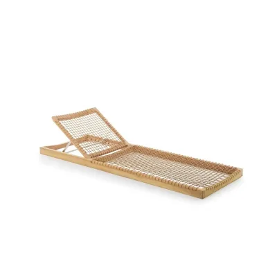 Unopiù Lettino basso SYNTHESIS in teak e fibra sintetica WaProLace - Con o senza cuscino - IN PROMOZIONE FINO AL 6/07