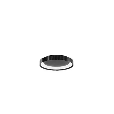 Plafoniera Led Nera in metallo 30W, CCT, 39x6.5cm