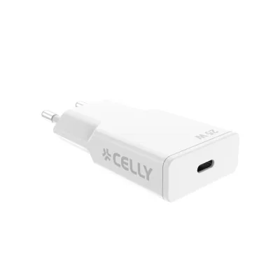 CELLY USB-C SLIM WALL CHARGER 25W WHITE SLIMTC1C25WWH