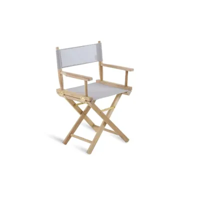 Unopiù Poltroncina pieghevole GINGER con struttura in teak e telo in Batyline Serge Ferrari beige - IN PROMOZIONE FINO AL 6/07