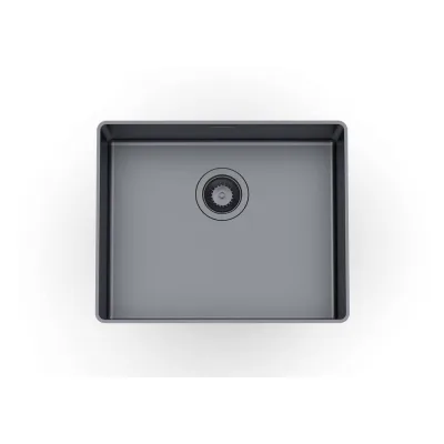 Foster Lavello una vasca 4350 056 finitura acciaio PVD gun metal da 51.6x41.6 cm - IN PROMOZIONE FINO AL 30/06