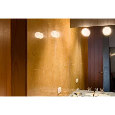Flos Lampada per specchio a luce diffusa Mini Glo-Ball Ceiling/Wall Mirror finitura bianco