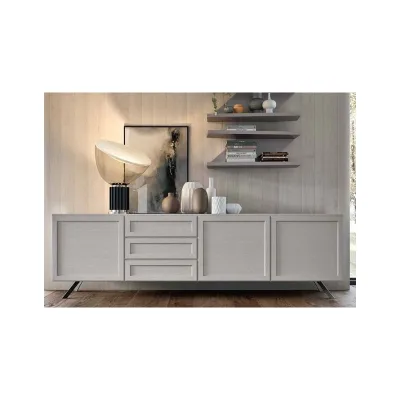 Maronese Acf Madia in appoggio GARDENIA con basamento in metallo da L.211 cm - 3 ante e 3 cassetti
