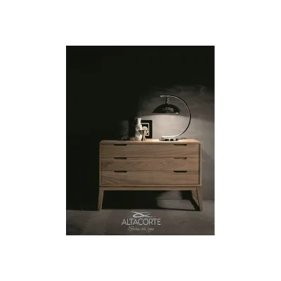 Altacorte Comò 3 cassetti Clover in legno da 125 cm e h. 81.5 cm