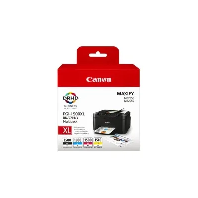 MULTIPACK 04 CARTUCCIA ORIGINALE CANON 9182B004 9182B010 PGI-1500XL PGI 1500XL Maxify MB2050