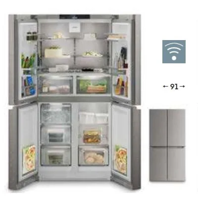 Liebherr Frigorifero side by side FrenchDoor a libera installazione MBsddi 9024 finitura inox/argento da 91 cm - IN PROMOZIONE FINO AL 6/07