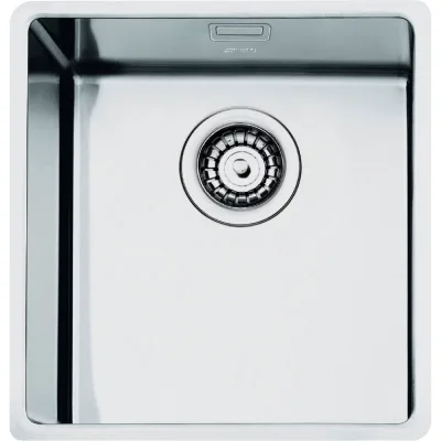 PRONTA CONSEGNA - Smeg S Lavello una vasca VFU45SFR finitura acciaio inox da 49x44 cm - Filotop/Flat/Sottotop