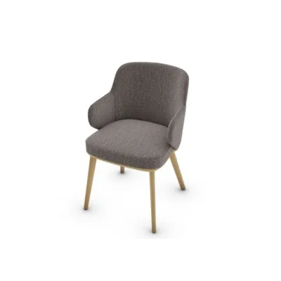 Calligaris OUTLET Sedia Foyer CS1889 con struttura in frassino P19W rovere naturale e seduta in tessuto SSQ Bouclé mattone