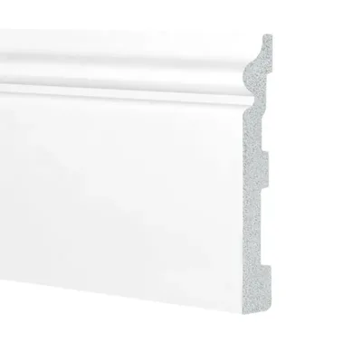 Battiscopa duropolimero alto ducale bianco 2000x150x18mm