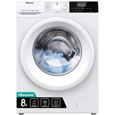 Hisense: Lavasciuga a libera installazione WDQE8014EVJM finitura bianco da 60 cm