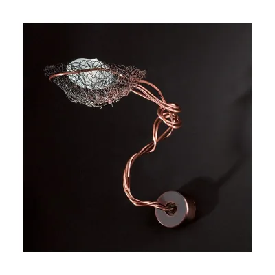 Minitallux Lampada a sospensione o a parete modellabile Nido AP1 P finitura rame by Icone Luce Lampadina non inclusa