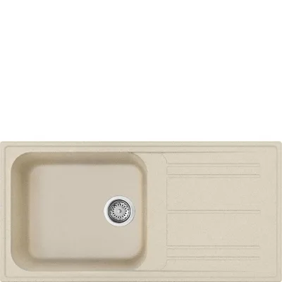 Smeg Lavello una vasca con gocciolatoio LZ150AV2 finitura avena da 100 cm - IN PROMOZIONE FINO AL 30/06