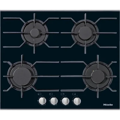PRONTA CONSEGNA - Miele Piano cottura a gas KM 3010 G finitura vetro nero da 60 cm