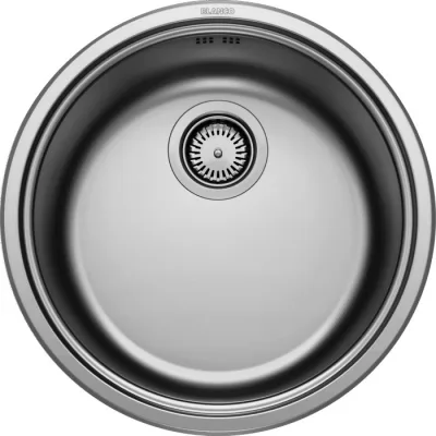 Blanco Lavello rotondo una vasca RONDOSOL 1613306 in acciaio inox da Ø46 cm - Sopratop