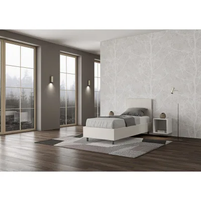 Ityhome Letto singolo Adele in similpelle da 80 cm