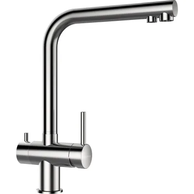 Schock Miscelatore 3 vie a doppio comando VITUS 560000EDM finitura acciaio inox massiccio