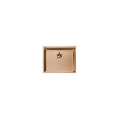 Foster Lavello una vasca 2155 855 finitura acciaio PVD brandy fumè da 54x44 cm
