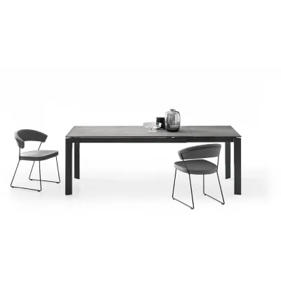 Connubia Tavolo allungabile Baron CB4010-R 160 con struttura in metallo e piano a scelta da 160(220)x85 cm - IN PROMOZIONE FINO ALL' 11/07