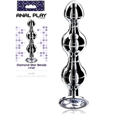 Plug Anale Alluminio Large 13,4 cm ToyJoy Anal Play Diamond Star Beads