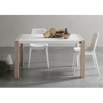 Maronese Acf Tavolo allungabile MIKADO con struttura in frassino e piano in laccato da L.140(220) cm - Con 2 allunghe laterali