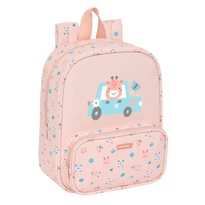 Zaino per Bambini Safta Jirafa Corallo 22 x 27 x 10 cm