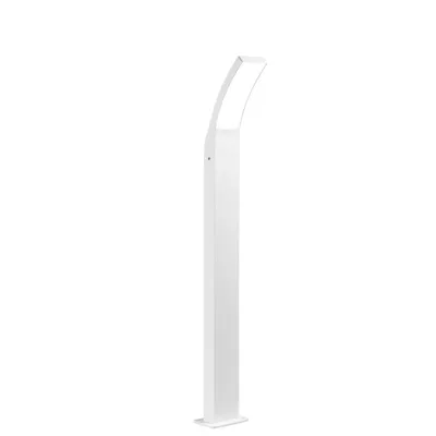 Paletto per esterni bianco in alluminio, LED 12W, CCT, 12x90cm