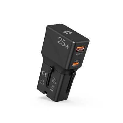 CELLY USB-A/USB-C MULTIPLUG SLIM 25W BK MULTIPLUGSL25W