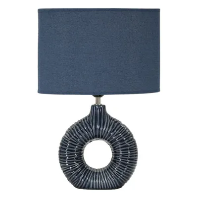 LAMPADA DA TAVOLO SETA BLU CM 28,5X15X43