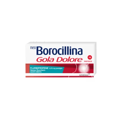 NEOBOROCILLINA GOLA DOLORE 16 PASTIGLIE MENTA SENZA ZUCCHERO