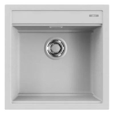 Elleci Lavello una vasca BEST 104 LMB10479 finitura composito M79 alluminio da 51x51 cm